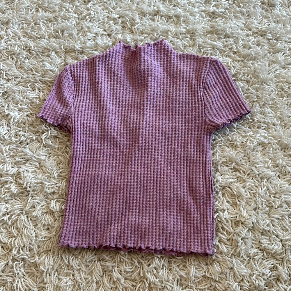 Purple waffle knit shirt